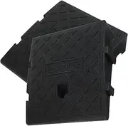 CATIEBYE 2pcs Threshold Ramp Car Ramps for Driveway Sidewalk Wheelchair Access Black