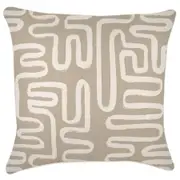 Cushion Cover-With Piping-Maze Taupe-60cm x 60cm