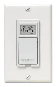 Honeywell Home RPLS730B1000 7-Day Programmable Light Switch Timer, White