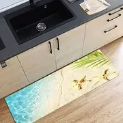 SHENGANG Sea Waves Beach Rug Kitchen 3D Carpet Hallway Marine Carpet in The Bedroom On The Floor Custom Long Corridor Rug,10,60x180cm