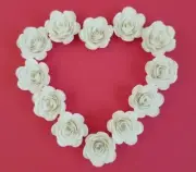 Mini White Paper Roses, 100% Handmade, Pack of 12