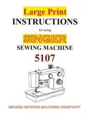 Large-Print Deluxe-Edition Instruction Manual, on CD, Singer Sewing Machine 5107