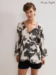 Phase Eight Black Simi Filcoupe Blouse (W49595) | $196