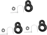 Kisangel 2 Sets Stainless steel Bike Cargo Coupler appendix hook up pet trailer adapter bicycle accesories stroller baby Trailer Hitch Coupler child coupler biking accessories Connector