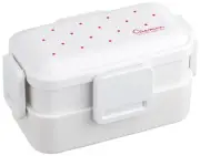 Skater Ag+ Silver Ion Antibacterial Softly Served Dome-Shaped Lid 2-Tier Lunch B