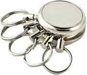 KEY-BAK Key Spider Key Chain Accessory with 5 Split Rings, Chrome Finish