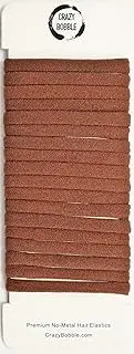 18 Pcs Crazy Bobble® 6mm Ultra Snap Resistant, Super Soft and Seamless Ponytail Holders Hair Elastics Hair Bands Hair Ties (Copper)