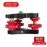 US STOCK Camera Tripod Head Leveling Base Aluminum Alloy Triple-wheel Precision