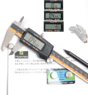 6 Inch Digital Caliper Stainless Steel Micrometer with LCD Inch/MM/Fraction Disp