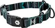 Wolfgang Heavy Duty Martingale Dog Collar with Quick Release Nylon Buckle for Walking & Training, Western Sky, Large