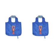 2PK Annabel Trends Shopping Travel Tote Bag Reusable Eco Friendly Seafood