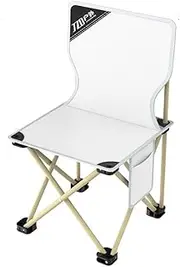 Outdoor Folding Chair Camping Chair Picnic Chair Portable Stool Beach Chair Fishing Chair Camping Supplies (Color : White, Size : 36 * 36 * 56cm)