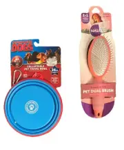 Dog Supplies Collapsible Travel Bowl & Dual Sided Brush ✨New With Tags✨