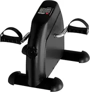 Portable Fitness Pedal Stationary Under Desk Indoor Exercise Machine Bike for Arms, Legs, Physical Therapy with LCD Display Calorie Counter