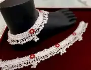 Anklet Silver Plated Ankle Chain Foot Bracelet Payal Indian Party Women Anklets