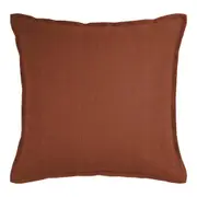 J Elliot Home Linen Collection 50x50cm Feather Filled Cushion Pillow Sqr Rust