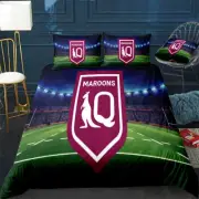 NRL New QLD State of Origin Rugby League Doona / Duvet Cover and 2 Pillow Slips