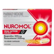Nuromol Strong Pain Relief Liquid Capsules 200mg Ibuprofen/500mg Paracetamol ...