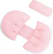 1Set Maternity Pillow Comfortable Lumbar Support Cushion with Wedge for Pregnant Women for Side Sleeping and Abdominal Support Versatile Breastfeeding Pillow