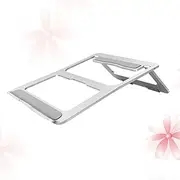 FELTECHELECTR Foldable Aluminum Alloy Laptop Stand Portable Ventilated Holder for Home Office Train and Cafe Use Lightweight Design with Non Slip Protective Pads for Stability