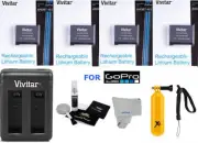 4X HERO4 Battery for GoPro HERO 4 Black Silver/ Dual Charger AHDBT-401+ FLOATER