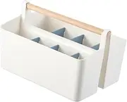 Eigell Makeup Brush Holder Remote Control Holder Coffee Table Organizer, Blue