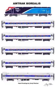 Amtrak Borealis 11"x17" Poster Andy Fletcher signed