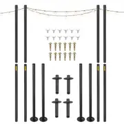 VEVOR String Light Poles Outdoor Metal Pole 10.6FT 4PCS Steel for Patio Backyard