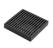 Matt Black Stainless Steel Floor Drain 110*110mm