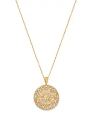Bloomingdale's Fine Collection Diamond Medallion Pendant Necklace in 14K Yellow Gold, 1.50 ct. t. w.