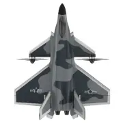 KF700 J-20 4-Channel Brushless Glider RC Plane, 300m Range, Camouflage Gray