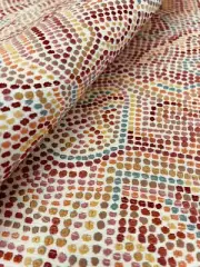 Schumacher Abstract Dot Mosaic Jacquard Uphol Fabric- Galina Pink 0.45 yds 79871