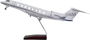 Pre-Built Model Aircraft 45cm Scale Model Airplane 1:50 for Gulfstream G650 Aircraft Model Civil Aviation Cargo Plane Miniature Airplane Model(with Light)