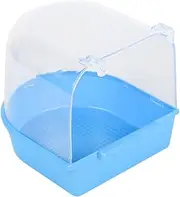 ERINGOGO Bird Bath Cage for Parrots Caged Bird Bath Tub Suitable for Finches Canaries Plastic
