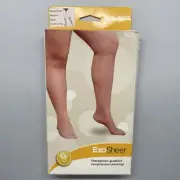 SOLARIS EXO SHEER BELOW KNEE COMPRESSION STOCKINGS 15-20 mmHg BLACK MEDIUM