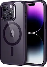 ESR for iPhone 14 Pro Case, Magnetic Case Compatible with MagSafe, Shockproof Military-Grade Protection, Magnetic Phone Clear Case for iPhone 14 Pro (6.1"), Classic Hybrid Series, Clear Purple