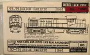 Walthers 93-75 Union Pacific Red Model Train Decals 1957