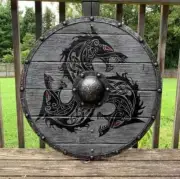 Medieval Viking Shield Authentic Battleworn Fenrir Shield Battle Ready Shield