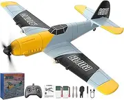 OMNANGO RC Plane 3 Channel Ready to Fly Remote Control Airplane, 2.4Ghz RC Airplane for Beginners Adults & Kids with 6-Axis Gyro Stabilization System, Easy RC Fighter Fly
