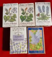 Vintage Crabtree & Evelyn 3oz Soaps Lot of 5 Bars New old Stock