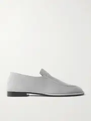 [NEOUS] NEOUS - Polaris Leather-trimmed Suede Loafers - Gray - IT40.5 IT 40.5 Gray