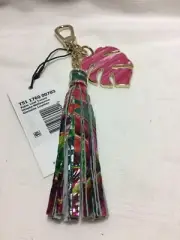 NWT BRAHMIN PALM LEAF UTOPIA TASSEL, BAG CHARM, KEY FOB SOLD OUT