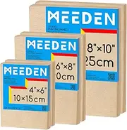 MEEDEN Unfinished Wood Canvas Kit: 3/4" Deep 4x6 6x8 8x10 Wooden Canvas Panel - 6 Pcs of Cradled Wood Art Boards for Pouring Art, Crafts, Painting