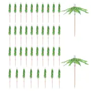 Drink Umbrellas Bamboo Cocktail Toothpicks Palm Tree Leaves Picks 150Pcs