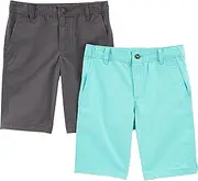 [Simple Joys by Carter's] Toddler Boys' Flat Front Shorts, Pack of 2
