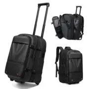 Trolley Travel Backpack with Wheels, Vacuum Compression, Rolling CarryOn,Wheeled