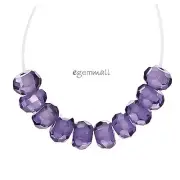 25 Cubic Zirconia Rondelle Beads 4mm Amethyst #64225
