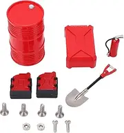 RC Scale Fire Extinguisher Oil Drum Container Set High Simulation Plastic Decoration Kit for 1/8 1/10 Remote Control Cars Red Accessories