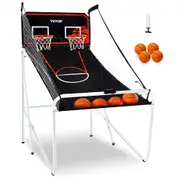 VEVOR Foldable Basketball Arcade Game, 2 Player Indoor Basketball Game, Home Dual Shot Sport with 4 Balls, 8 Game Modes, Electronic Scoreboard, and In