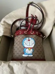 Brand New Gucci X DORAEMON x GUCCI mini bucket bag Purse Rare Limited